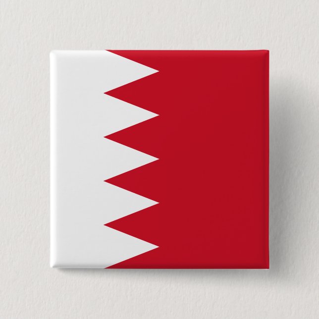 Bóton Quadrado 5.08cm Bandeira do Bahrein (Frente)