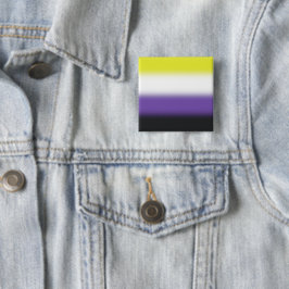 Bóton Quadrado 5.08cm Bandeira do Orgulho Não-Binário Gradiente – Bandei