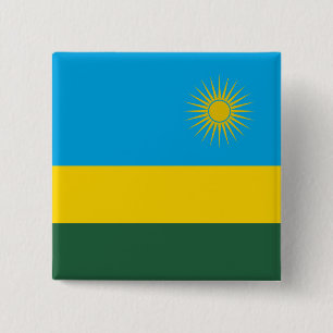 Bóton Quadrado 5.08cm Bandeira do Ruanda