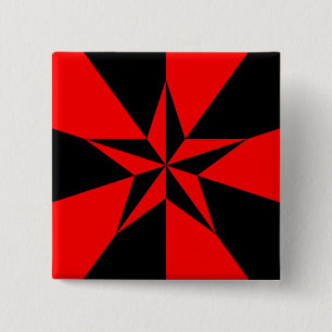 Bóton Quadrado 5.08cm Bandeira do socialismo libertário