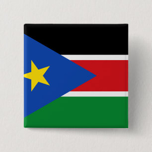 Bóton Quadrado 5.08cm Bandeira do Sudão do Sul