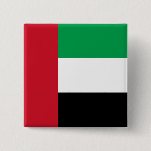 Bóton Quadrado 5.08cm Bandeira dos Emirados Árabes Unidos