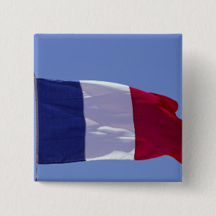 Bóton Quadrado 5.08cm bandeira francesa