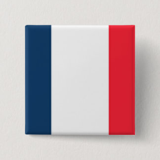 Bóton Quadrado 5.08cm Bandeira francesa