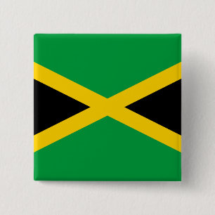 Bóton Quadrado 5.08cm Bandeira jamaicana