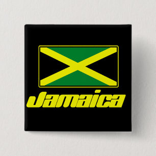 Bóton Quadrado 5.08cm Bandeira jamaicana