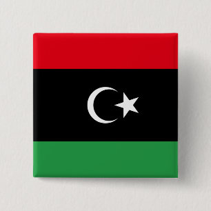 Bóton Quadrado 5.08cm Bandeira Líbia (Líbia)