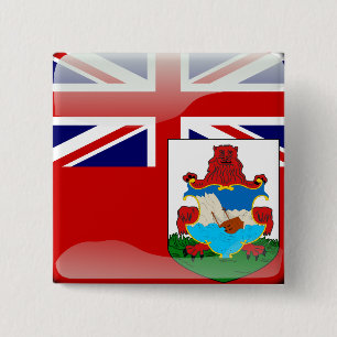 Bóton Quadrado 5.08cm Bandeira lustrosa bermudense