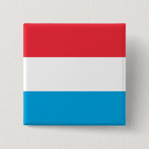 Bóton Quadrado 5.08cm Bandeira Luxemburgo