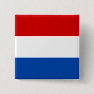 Bóton Quadrado 5.08cm Bandeira Neerlandesa