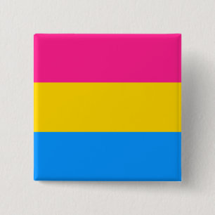 Bóton Quadrado 5.08cm Bandeira Pansexual