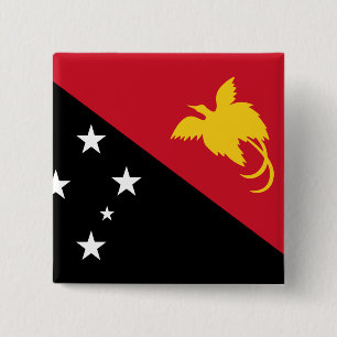Bóton Quadrado 5.08cm Bandeira Papua Nova Guiné