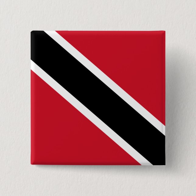 Bóton Quadrado 5.08cm bandeira trinidade e tobago (Frente)