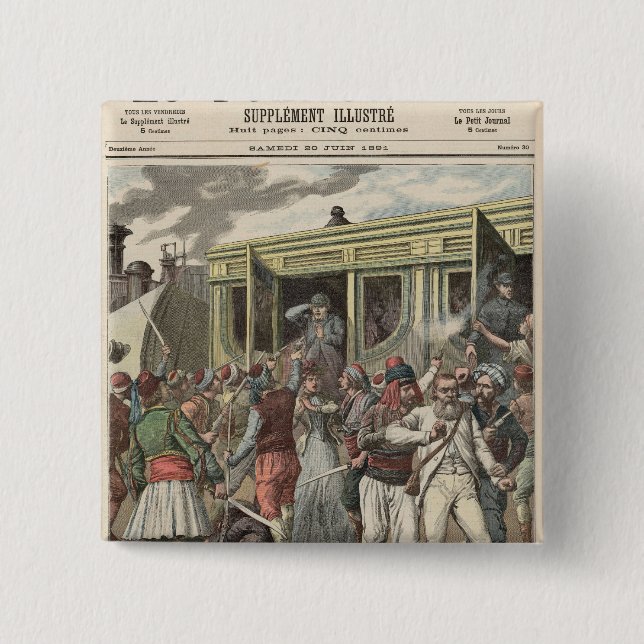 Bóton Quadrado 5.08cm Bandidos no Oriente (Frente)