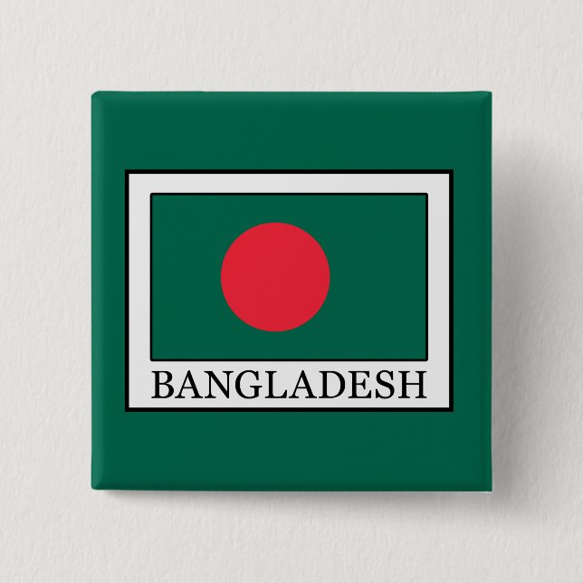 Bóton Quadrado 5.08cm Bangladesh (Frente)