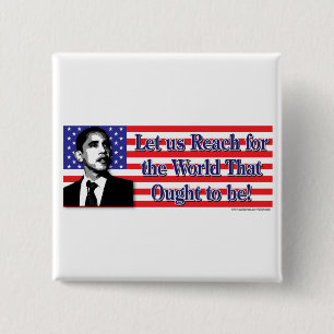 Bóton Quadrado 5.08cm Barack Obama