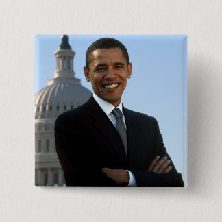 Bóton Quadrado 5.08cm Barack Obama - Pin do quadrado