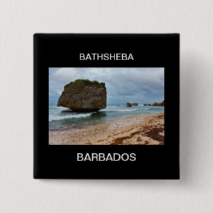 Bóton Quadrado 5.08cm Barbados, Bathsheba Rocks