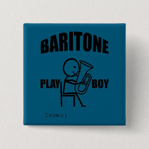 Bóton Quadrado 5.08cm Baritone Play Boy