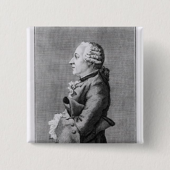 Bóton Quadrado 5.08cm Baron Friedrich Melchior Grimm (Frente)