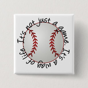 Bóton Quadrado 5.08cm Basebol-seu não apenas um jogo