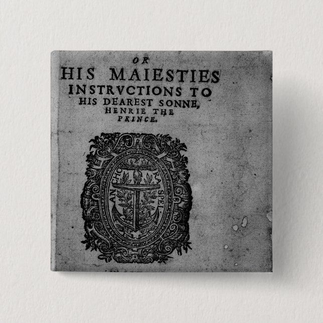 Bóton Quadrado 5.08cm Basilicão Doron, 1603 (Frente)