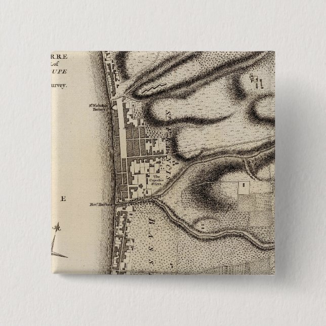 Bóton Quadrado 5.08cm Basse Terre (Frente)