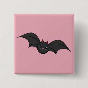 Bóton Quadrado 5.08cm Bat Bonito
