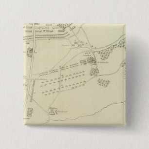 Bóton Quadrado 5.08cm Batalha de Waterloo na Bélgica