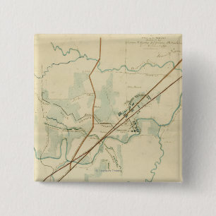 Bóton Quadrado 5.08cm Batalha do Rio das Pedras - Guerra Civil Panorâmic