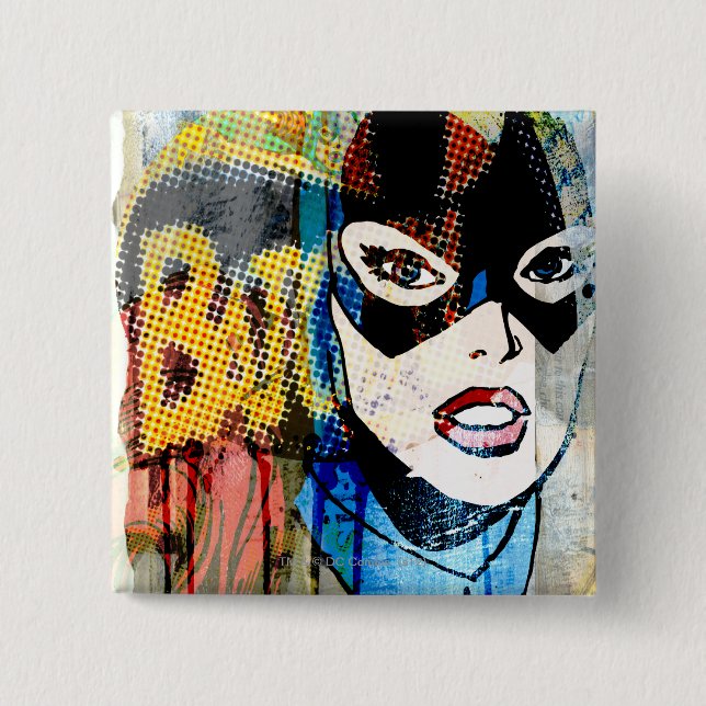 Bóton Quadrado 5.08cm Batgirl Head (Frente)