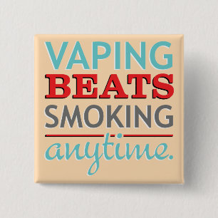 Bóton Quadrado 5.08cm Batidas de Vaping que fumam a qualquer momento