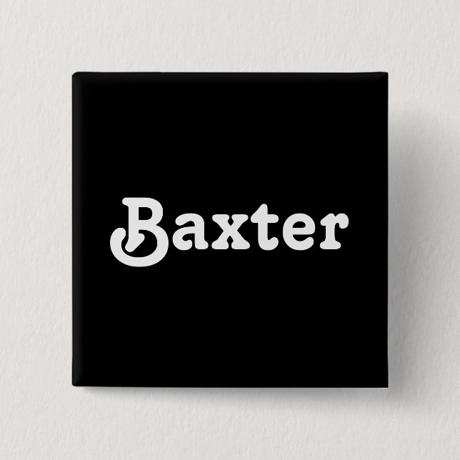 Bóton Quadrado 5.08cm Baxter do Botão (Frente)