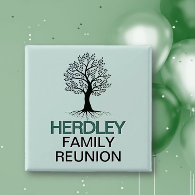 Bóton Quadrado 5.08cm Beautiful Family tree Family Reunion  (Criador carregado)