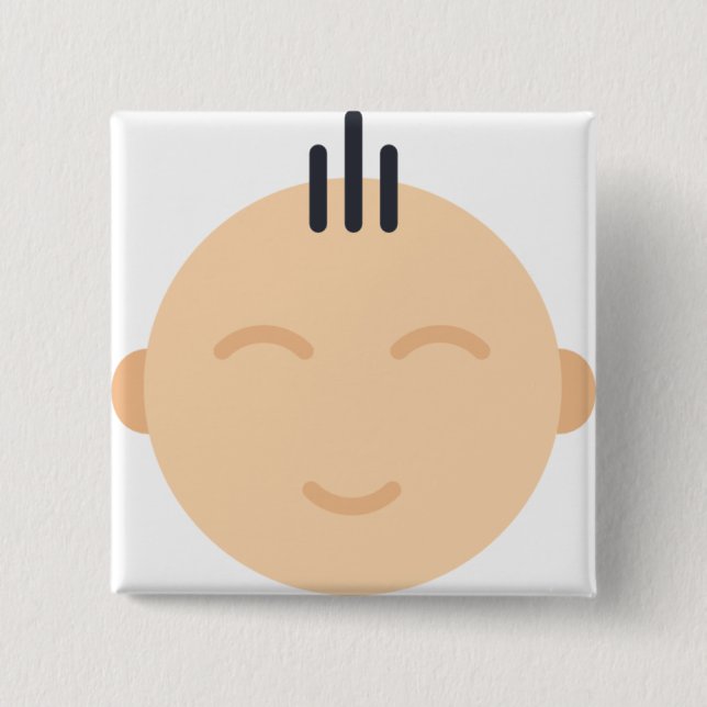 Bóton Quadrado 5.08cm bebê (Frente)