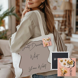 Bóton Quadrado 5.08cm Bebê Cinto Coelho E Botão De Girassol