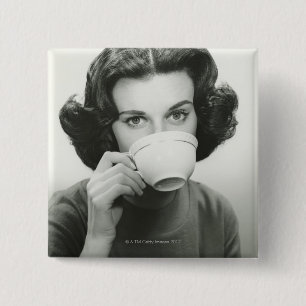 Bóton Quadrado 5.08cm Bebendo da mulher