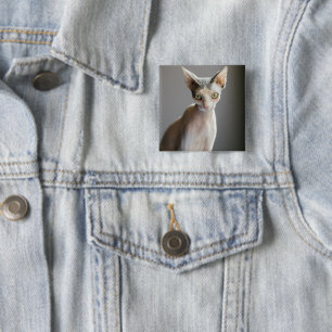 Bóton Quadrado 5.08cm Bebês Mais Pobres Gato esfingx