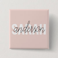 Beleza Rosa Moderna Pastel Personalizada Seu Nome