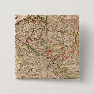 Bóton Quadrado 5.08cm Bélgica e Luxemburgo