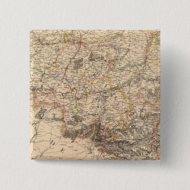 Bóton Quadrado 5.08cm Bélgica, Luxemburgo (Frente)