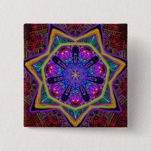 Bóton Quadrado 5.08cm Belo mandala