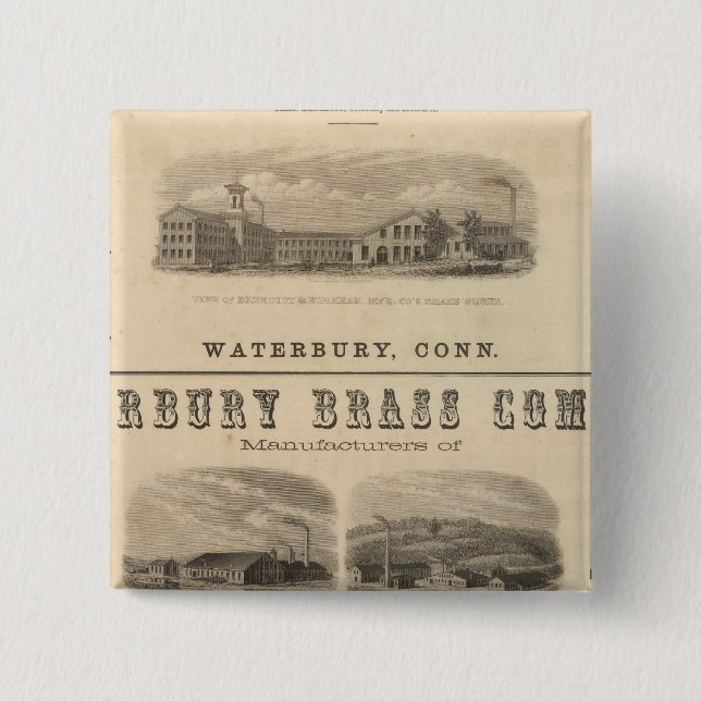 Bóton Quadrado 5.08cm Benedict e Burnham Manufacturing Company (Frente)