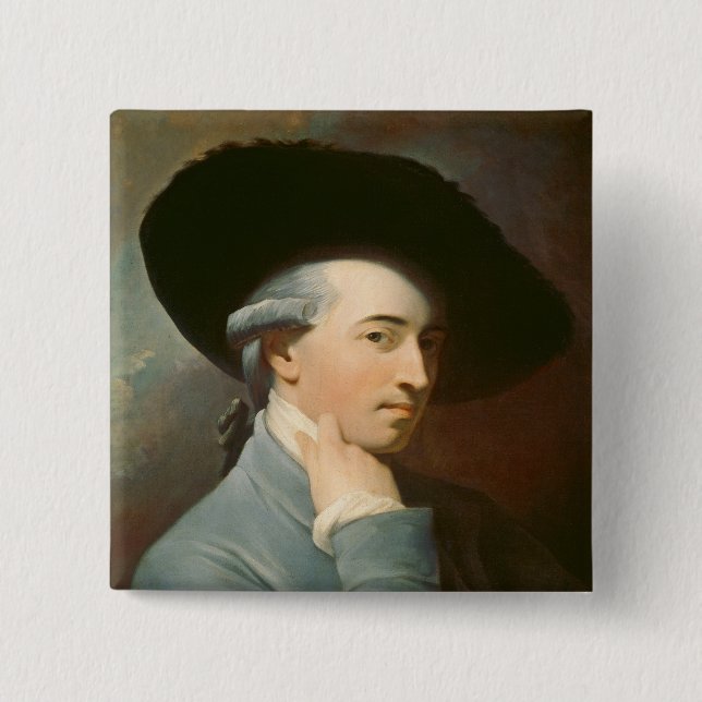 Bóton Quadrado 5.08cm Benjamin ocidental, C. 1776 (óleo em canvas) (Frente)