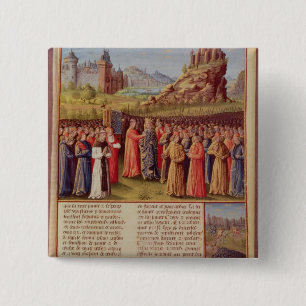 Bóton Quadrado 5.08cm Bernard cruzada preaching de Clairvaux da segunda