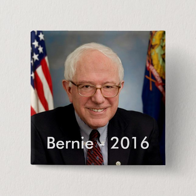 Bóton Quadrado 5.08cm Bernie 2016 (Frente)