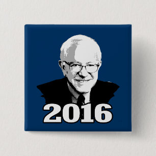 Bóton Quadrado 5.08cm BERNIE SANDERS 2016 Candidato