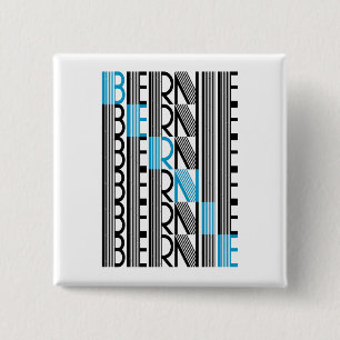 Bóton Quadrado 5.08cm BERNIE sanders textual