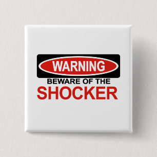 Bóton Quadrado 5.08cm Beware de choque