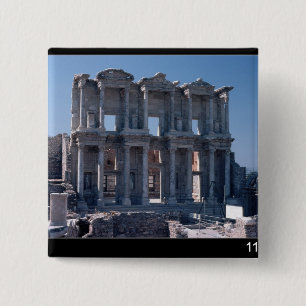 Bóton Quadrado 5.08cm Biblioteca de Celsus, construída no ANÚNCIO 135